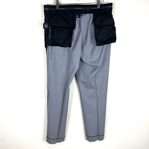 Polo Ralph Lauren Black Label Side Adjustable Grey Dress Pants 35 x 30 Read - Picture 6 of 13